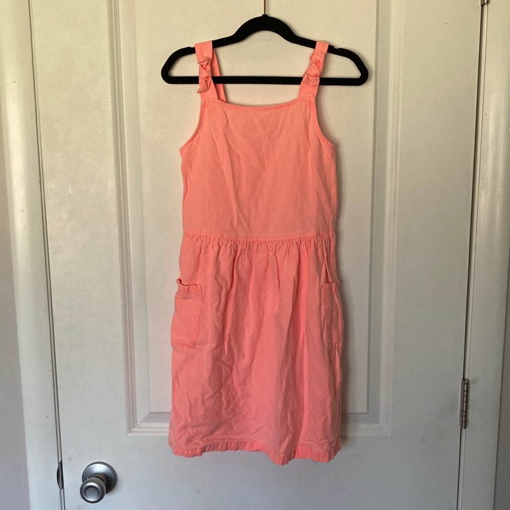 Carter’s size 8 linen neon orange tank sundress